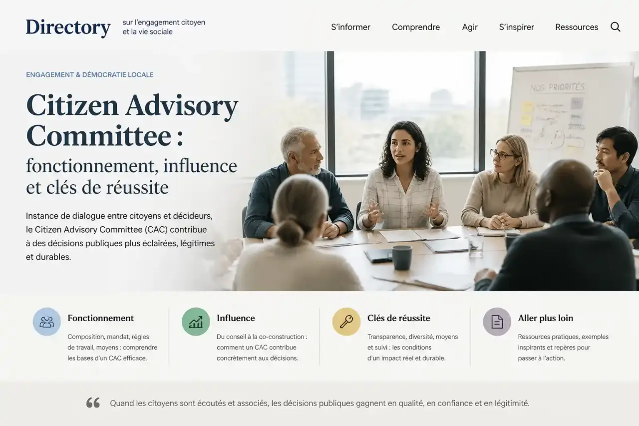 Citizen Advisory Committee : fonctionnement, influence et clés de réussite