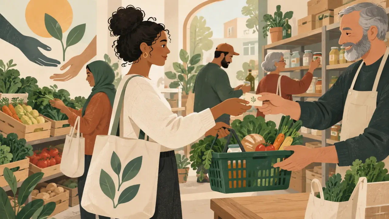 Bénévoles et habitants organisent une épicerie solidaire de quartier